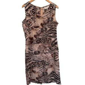 Vintage Daniel Laurent Sleeveless Midi Dress Sz 12